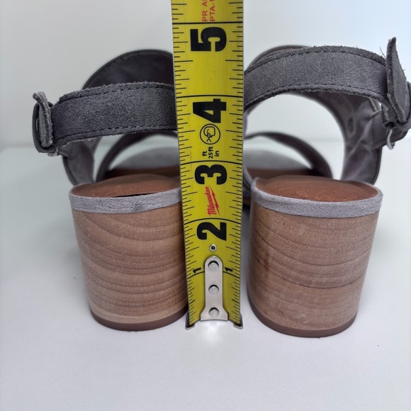 Toms Poppy Gray Corduroy Slingback Block Heel Sandals Women’s Size 8.5 - Picture 5 of 10